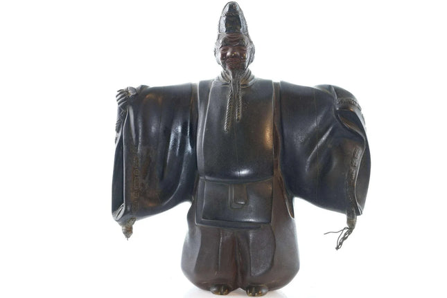 c1880 Meiji Period Noh Actor Japanese Bronze Okimono - Estate Fresh Austin