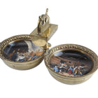 c1880 Nautical Set Folding with Hand painted Porcelain Inserts Cigar Cut - Estate Fresh Austin
