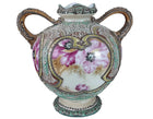 c1880 Pre-Nippon Moriage Vase with Hand Painted Roses - Estate Fresh Austin