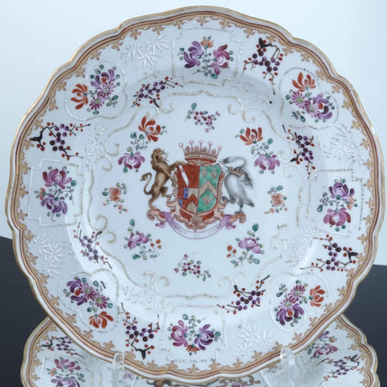 c1880 Samson French Armorial Plate Set - Estate Fresh Austin