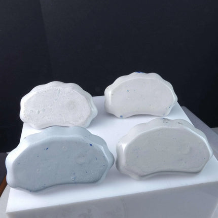 c1880 Staffordshire Flow blue Transferware Knife Rest Set of 4 - Estate Fresh Austin