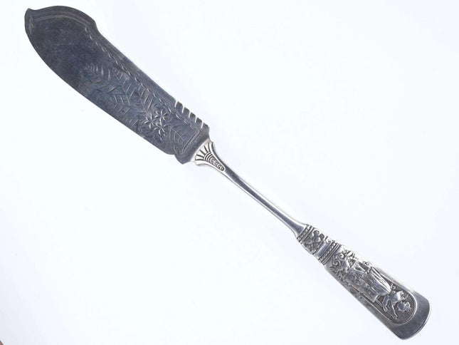 c1880's Gorham Fontainebleau Master butter knife F Monogram - Estate Fresh Austin