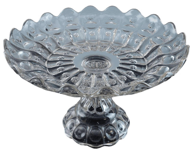 c1880's Huge EAPG Priscilla by Dalzell, Gillmore and Leighton Glass Centerpiece - Estate Fresh Austin