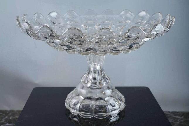 c1880's Huge EAPG Priscilla by Dalzell, Gillmore and Leighton Glass Centerpiece - Estate Fresh Austin