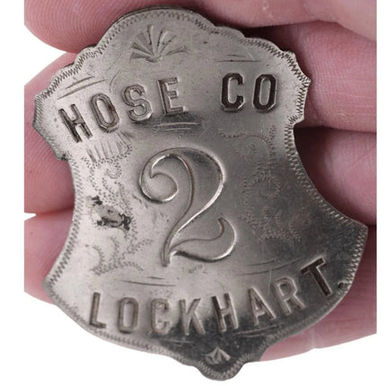 c1880's Lockhart Texas Fire Department Badge Hose Co 2 - Estate Fresh Austin