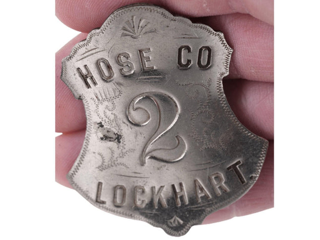 c1880's Lockhart Texas Fire Department Badge Hose Co 2 - Estate Fresh Austin