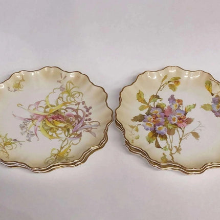 c1884 Royal Doulton Botanical Desert Service 8 pc - Estate Fresh Austin