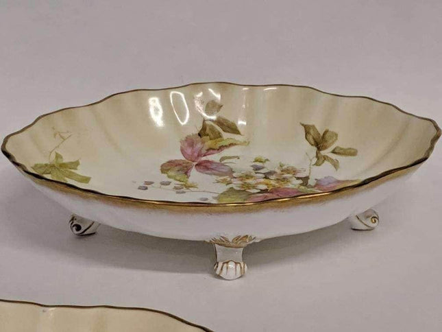 c1884 Royal Doulton Botanical Desert Serving pieces 2 pc - Estate Fresh Austin