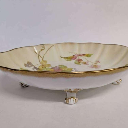 c1884 Royal Doulton Botanical Desert Serving pieces 2 pc - Estate Fresh Austin