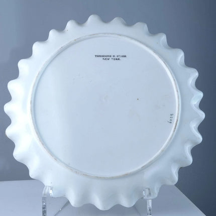 c1890 Aesthetic Movement Theodore B Starr New York Pair of Hand Painted Fish Pla - Estate Fresh Austin