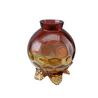 c1890 Amberina Footed Rose Bowl - Estate Fresh Austin