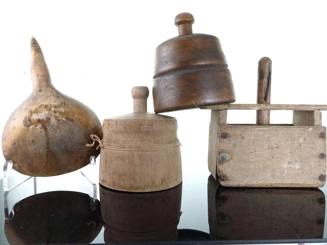 c1890 Antique Primitive Butter Mold/Paddle collection - Estate Fresh Austin
