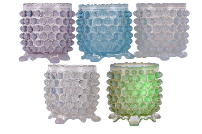 c1890 Beatty Overall Hobnail Opalescent Toothpick collection - Estate Fresh Austin