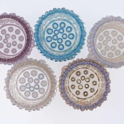 c1890 Beatty Overall Hobnail Opalescent Toothpick collection - Estate Fresh Austin