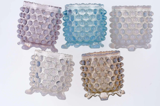 c1890 Beatty Overall Hobnail Opalescent Toothpick collection - Estate Fresh Austin