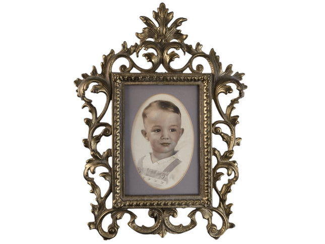 c1890 Cast Iron Gilt Picture frame - Estate Fresh Austin