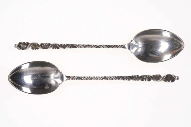 c1890 Chicago Wendell Sterling Boxed 12pc Demitasse spoon set Retailed by S Hyma - Estate Fresh Austin