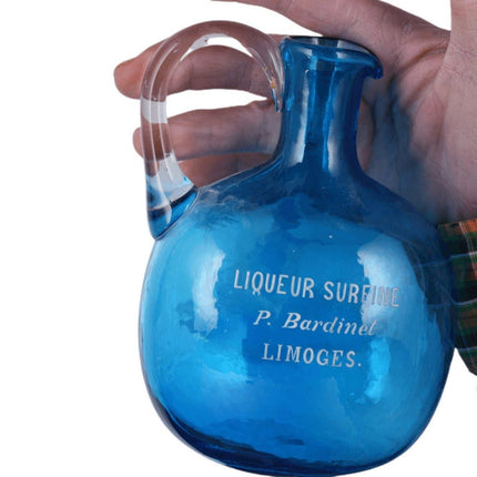 c1890 French P. Bardinet Limoges Mary Gregory Style Advertising Jug - Estate Fresh Austin