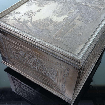 c1890 French Silverplate Jewelry Box - Estate Fresh Austin