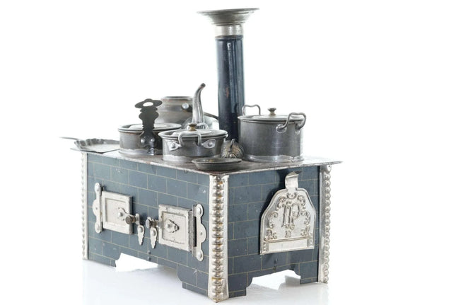 c1890 German Tin Toy Steam Stove - Estate Fresh Austin