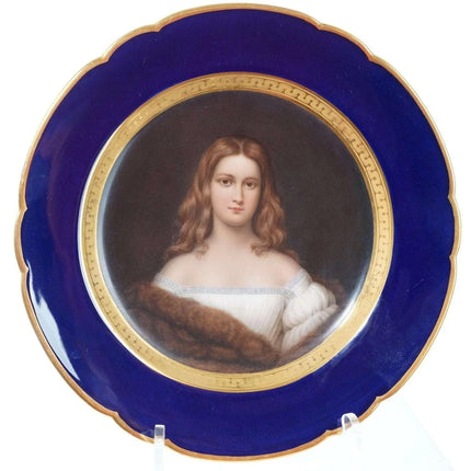 c1890 Hand painted Franz Xaver Thallmaier, Munich Germany - C.M. Hutschenreuther - Estate Fresh Austin