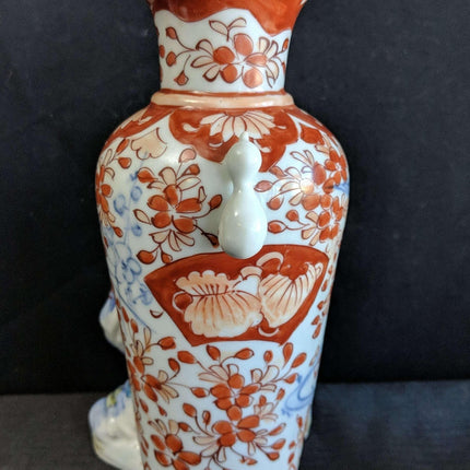 c1890 Japanese Imari Figural Fukurokuju Vase - Estate Fresh Austin