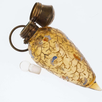 c1890 Moser enameled Chatelaine perfume bottle - Estate Fresh Austin