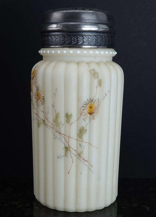 c1890 Mt Washington Crown Milano Melon Ribbed Muffineer Sugar Shaker - Estate Fresh Austin