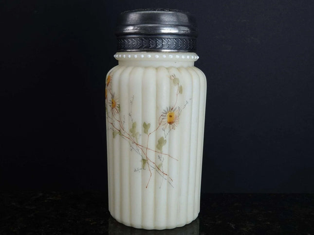 c1890 Mt Washington Crown Milano Melon Ribbed Muffineer Sugar Shaker - Estate Fresh Austin
