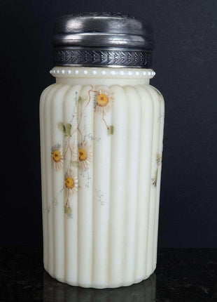 c1890 Mt Washington Crown Milano Melon Ribbed Muffineer Sugar Shaker - Estate Fresh Austin