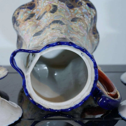 c1890 Nippon Cobalt butterfly chocolate set - Estate Fresh Austin