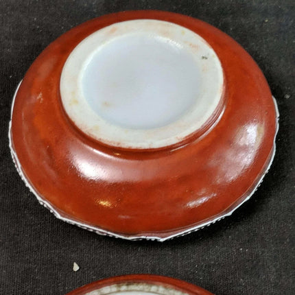 c1890 Nippon Moriage Trinket Box 2.25" wide x 1.5" tall - Estate Fresh Austin