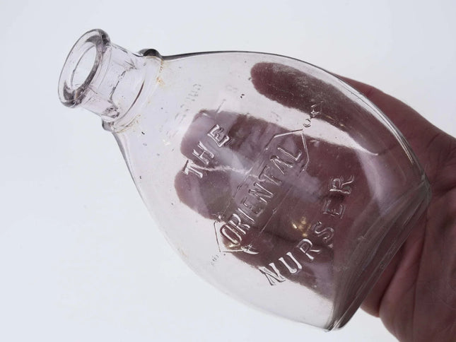 c1890 "Oriental Nurser" and comedy baby bottle flask Teddy's Pet - Estate Fresh Austin