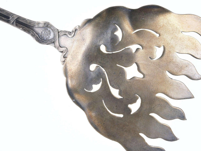 c1890 Unger Brothers Douvaine Sterling Sardine Serving Fork - Estate Fresh Austin