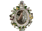 c1890 Volkstedt Porcelain Wall Mirror with Putti/Roses - Estate Fresh Austin