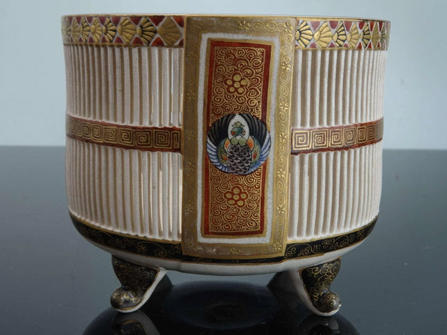 c1890 Yasuda Artist Signed Japanese Satsuma Koro - Estate Fresh Austin