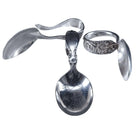 c1900-1930 Sterling Silver Baby Spoons S Kirk Repousse Little Miss Muffett and S - Estate Fresh Austin