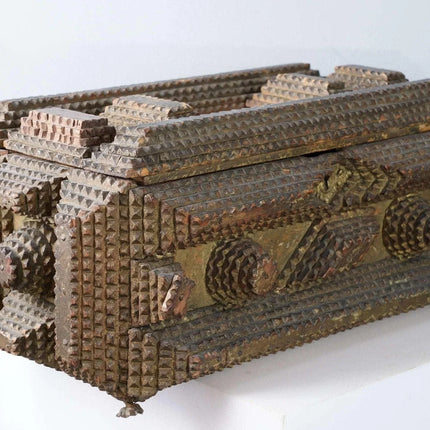 c1900 American Tramp Art box - Estate Fresh Austin