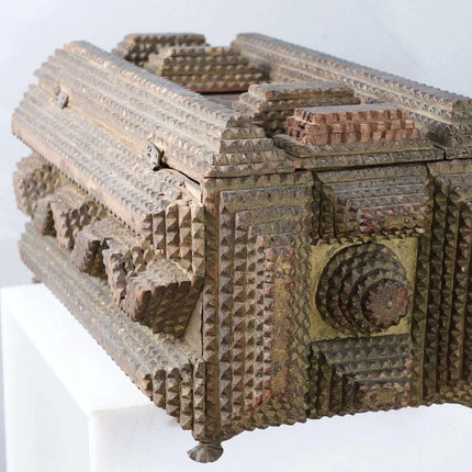 c1900 American Tramp Art box - Estate Fresh Austin