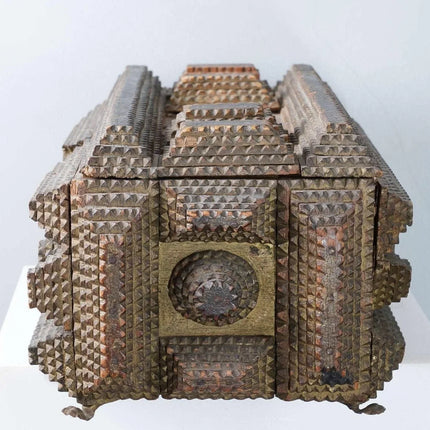 c1900 American Tramp Art box - Estate Fresh Austin