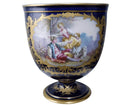 c1900 Antique French Hand Painted Sevres Style Goblet Form Wine Cooler - Estate Fresh Austin