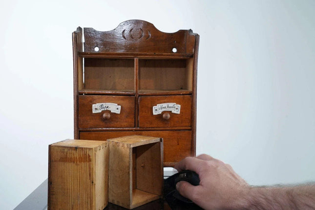 c1900 Antique Italian Spice box - Estate Fresh Austin