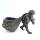c1900 Austrian bronze Figural Toothpick/Match holder Boy carrying bag - Estate Fresh Austin