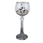 c1900 Bohemian Oversized Toasting Goblet with Air Twist Stem Hand Enameled, Hand - Estate Fresh Austin