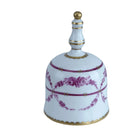 c1900 Carl Thieme Dresden Porcelain Dinner Bell with Hand Painted Puce Decoratio - Estate Fresh Austin