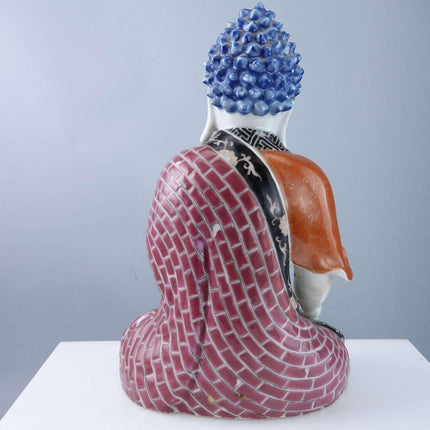 c1900 Chinese Famille Rose Antique Porcelain Medicine Buddha - Estate Fresh Austin