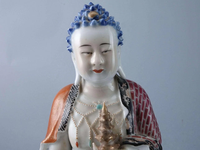 c1900 Chinese Famille Rose Antique Porcelain Medicine Buddha - Estate Fresh Austin