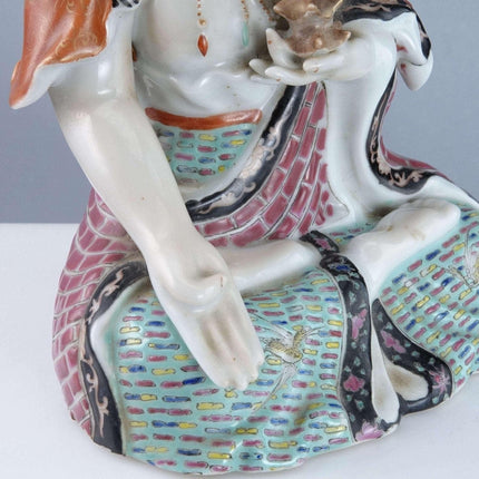 c1900 Chinese Famille Rose Antique Porcelain Medicine Buddha - Estate Fresh Austin