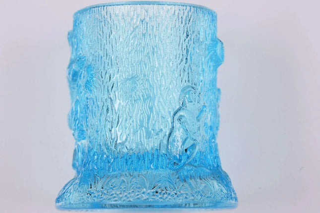 c1900 EAPG Monkey on stump toothpick holder in blue - Estate Fresh Austin