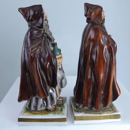 c1900 Ernst Bohne German Porcelain Figures of Monks Pair - Estate Fresh Austin